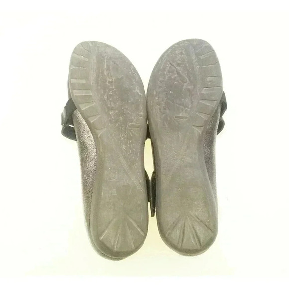 Otbt Womens Mary Jane Shoes Black Leather Round Toe Adjustable Hook And Loop 10M - Picture 6 of 6